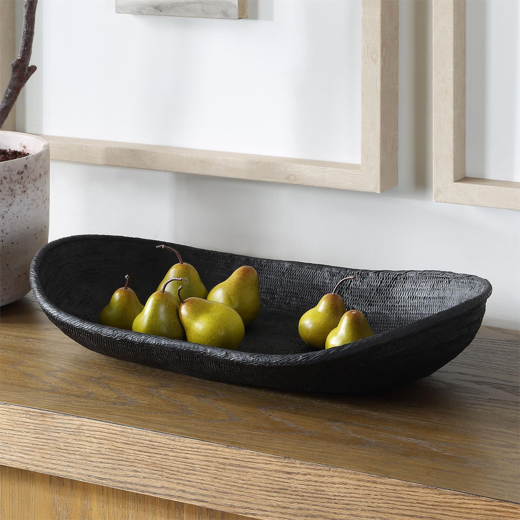Uttermost Ember Weave Indoor-Outdoor Oblong Bowl Bowl
