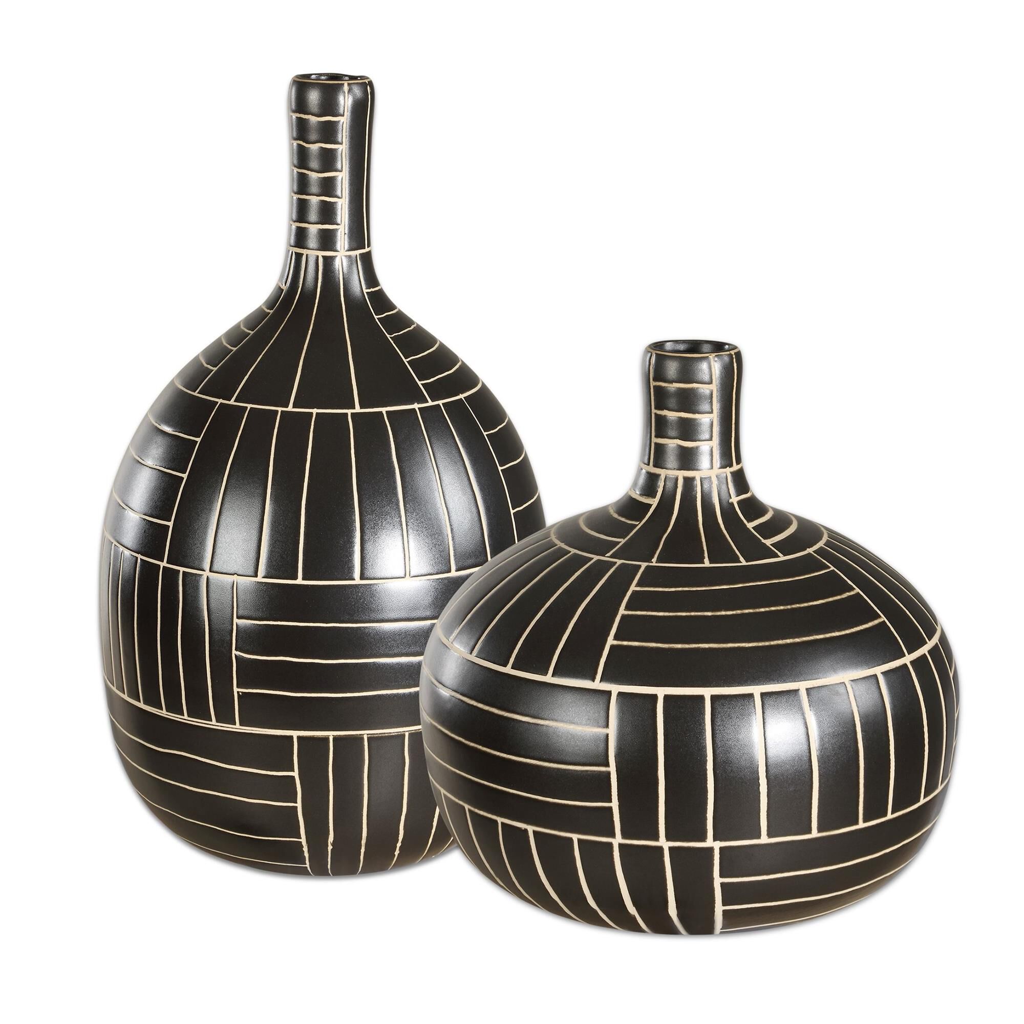 Renee Wightman Graphite 14 Inch Vase-Urn