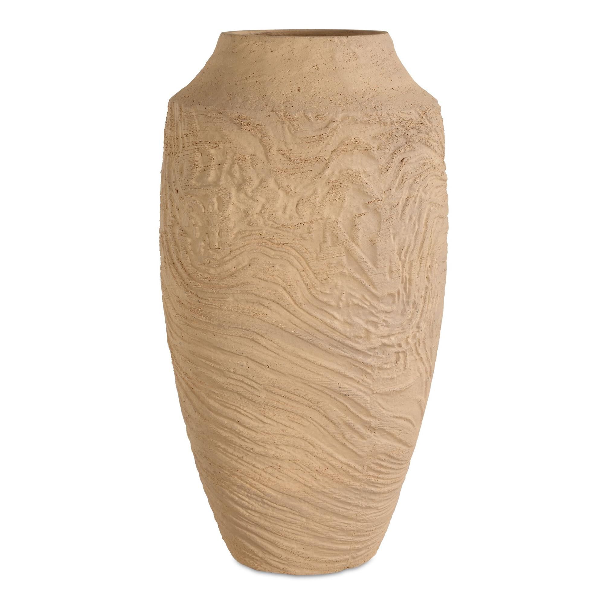 Carolyn Kinder Sandstone Flow 16 Inch Vase-Urn