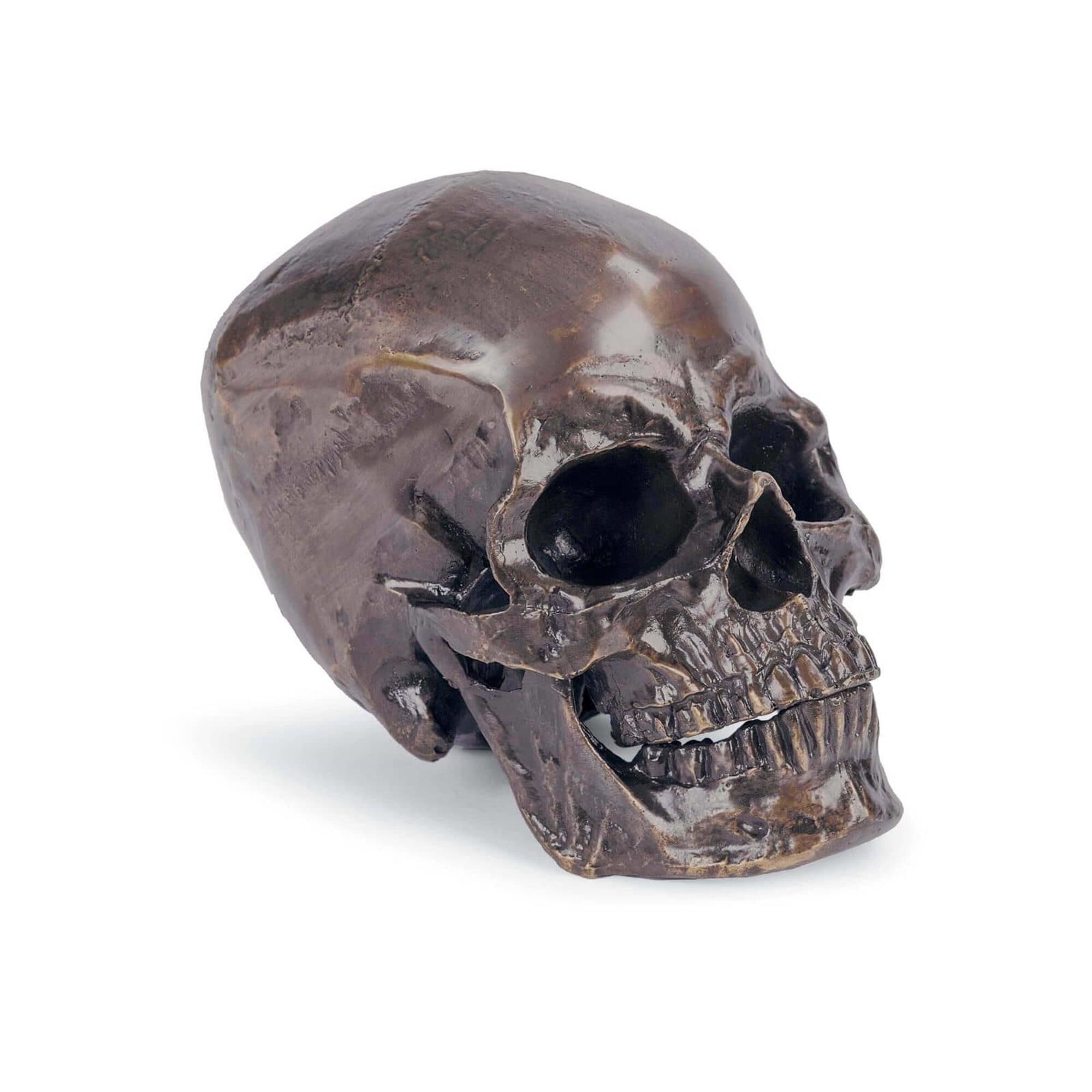 Metal Skull 9 Inch Other Table Accent