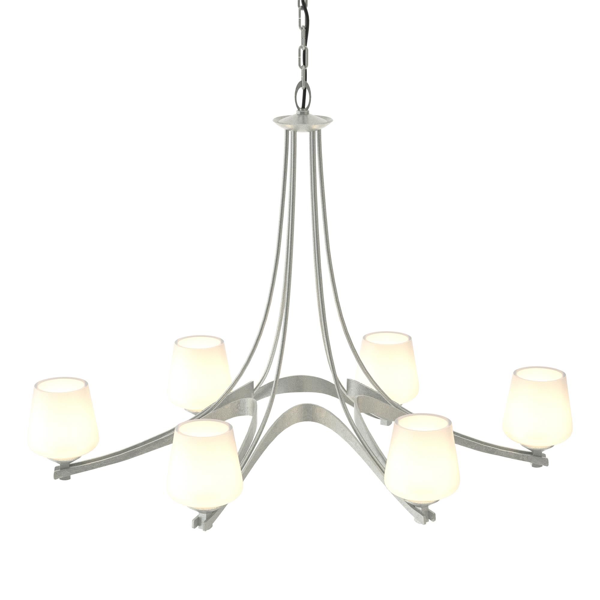 Oval 38 Inch 6 Light Chandelier
