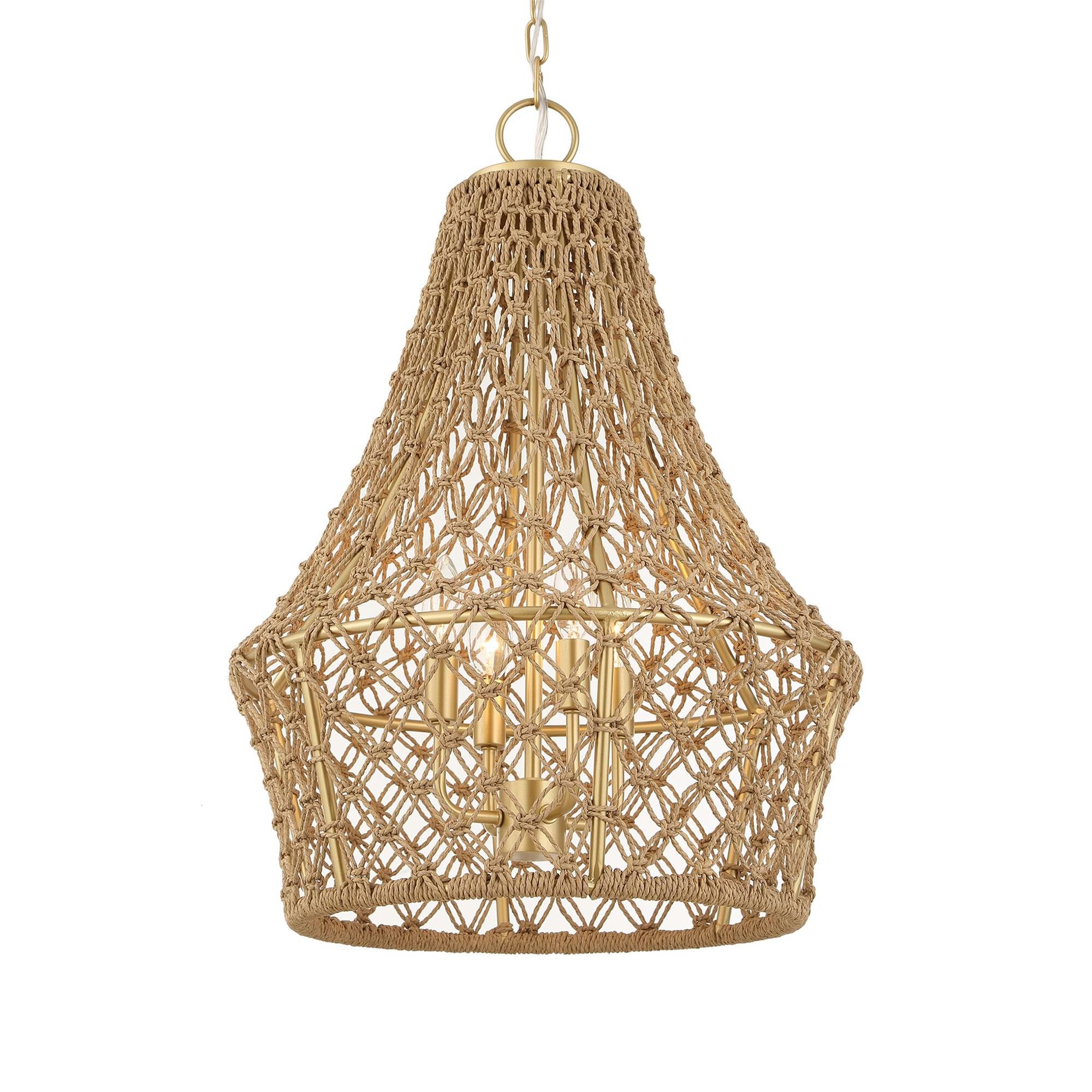Sergio Orozco Designs Macrame 18 Inch Large Pendant