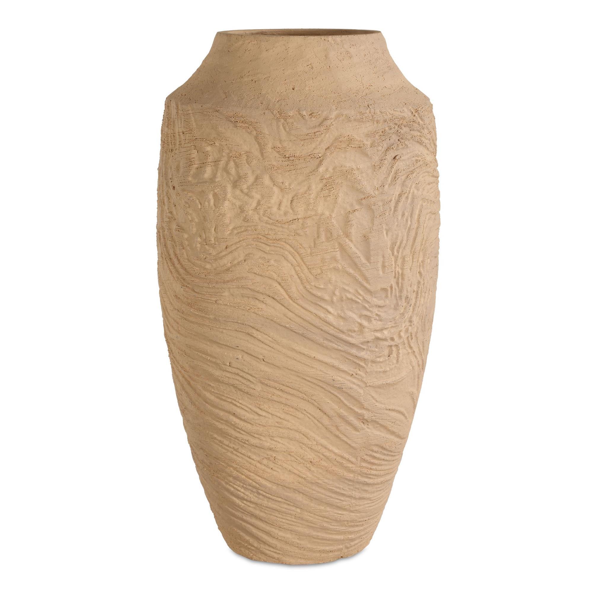 Carolyn Kinder Sandstone Flow 16 Inch Vase-Urn